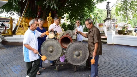 Ancient drum Stock Footage 80597579