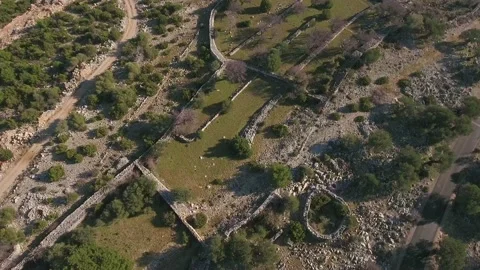 Ancient dry stone walls Stock Footage 144849237