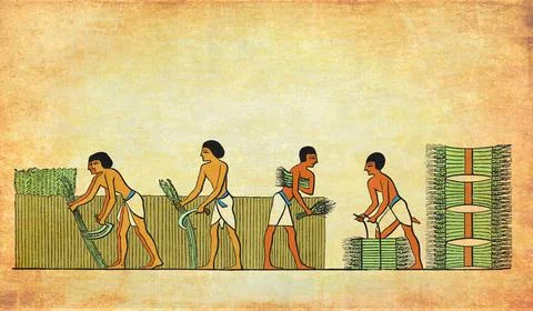 Ancient Egypt farm work Stock Illustration