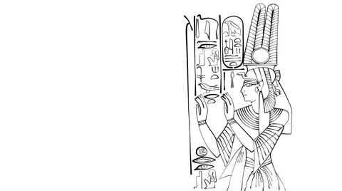 Ancient Egypt - Hieroglyphics (HD) Stock Footage 44161236