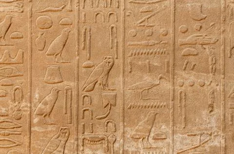 Ancient Egypt hieroglyphs Stock Photos