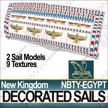 Ancient Egypt NK Decorated Sails 3D Model