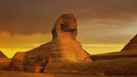 Ancient Egypt Sphinx city classic Vidéo 313595790