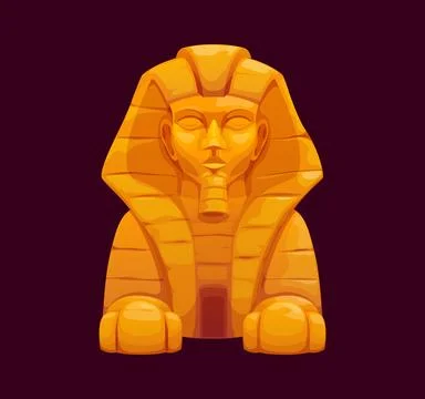 Ancient Egypt sphinx icon, Egyptian statue Stock Illustration