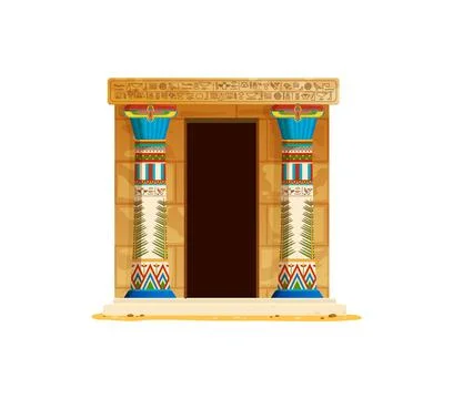 Ancient Egypt temple arch, game asset, old portal Stock Illustration