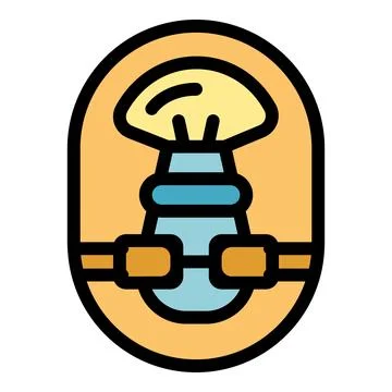 Ancient egyptian canopic jar representing human stomach holding organs 스톡 일러스트