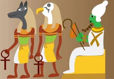 Ancient Egyptian deities Stock Illustration