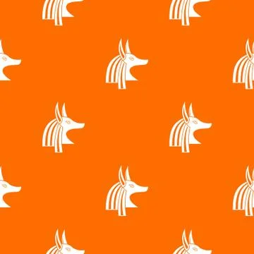 Ancient egyptian god Anubis pattern seamless イラスト素材