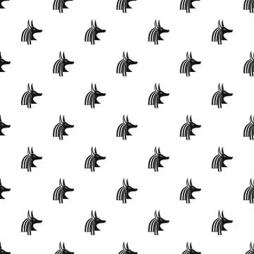 Ancient egyptian god Anubis pattern Stock Illustration