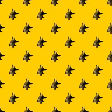 Ancient egyptian god Anubis pattern vector イラスト素材