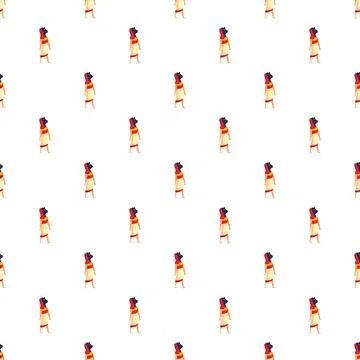 Ancient egyptian goddess pattern representing mythology Stock Illustration