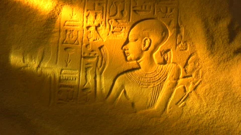 Ancient Egyptian Hieroglyph Stock Footage