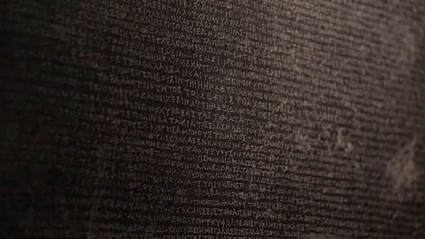 Ancient Egyptian hieroglyphic writing Stock Footage 74852236