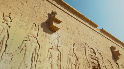Ancient Egyptian hieroglyphs Stock Footage 274259844