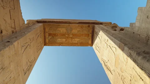 Ancient Egyptian hieroglyphs Stock Footage 274260001
