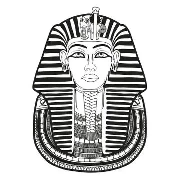 Ancient Egyptian mask. Stock Illustration