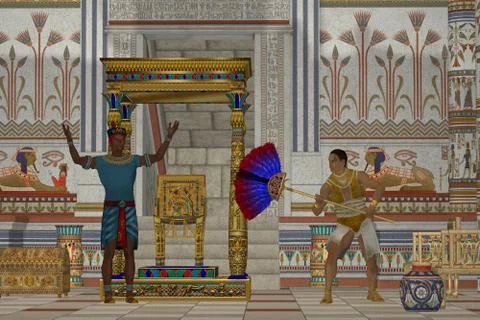 Ancient egyptian men Stock Illustration