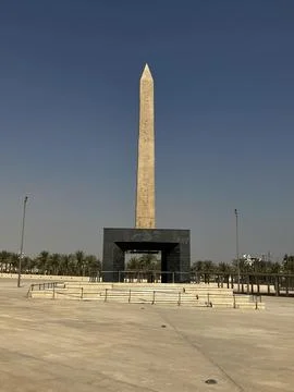Ancient Egyptian monuments meet modern design at Grand Egyptian Museum Stock Photos