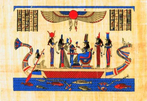 Ancient egyptian papyrus Stock Photos
