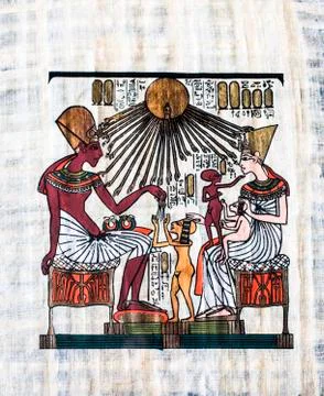 Ancient Egyptian parchment Stock Illustration