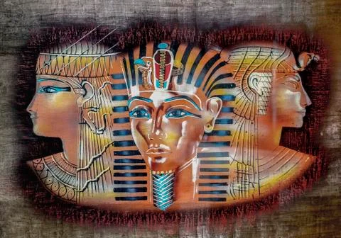 Ancient Egyptian parchment Stock Illustration
