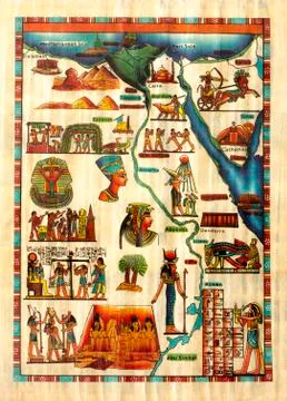 Ancient Egyptian parchment Stock Illustration