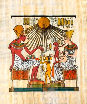 Ancient Egyptian parchment Stock Illustration
