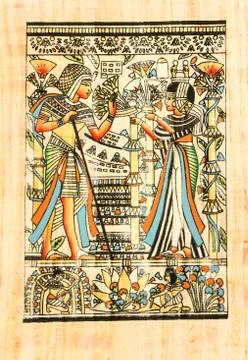 Ancient Egyptian parchment Stock Photos
