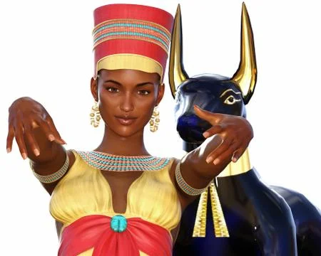 Ancient egyptian queen  Stock Illustration