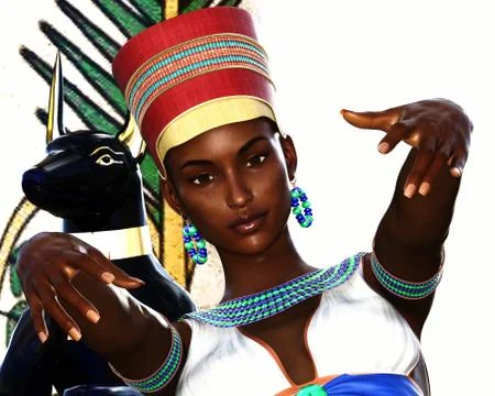 Ancient egyptian queen  Stock Illustration