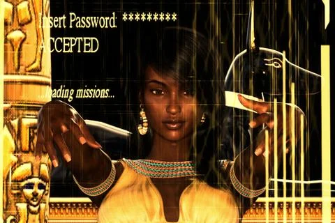 Ancient egyptian queen  Stock Illustration