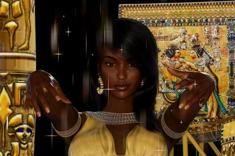 Ancient egyptian queen  Stock Illustration