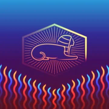 Ancient Egyptian sphinx Stock Illustration