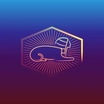 Ancient Egyptian sphinx Stock Illustration