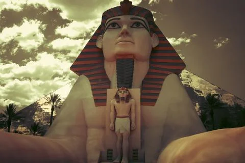 Ancient egyptian sphinx Stock Photos