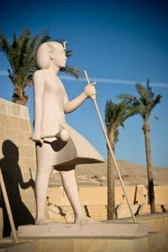Ancient egyptian statues Stock Photos