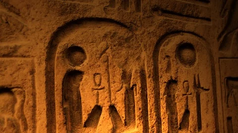 Ancient Egyptian Symbol of ten commandments or another object of ancient origin  Vidéo 100998368