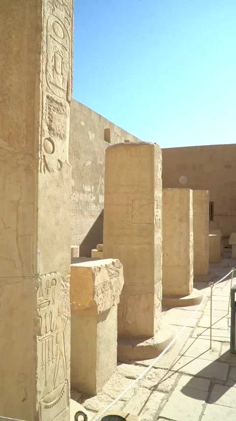 Ancient Egyptian Temple Columns Stock Footage 310275319