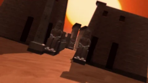 Ancient Egyptian Temple Fly Through Stock-Footage 108439335