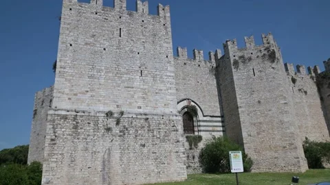 Ancient Emperor's Castle in the historic center of Prato, Italy Stock Footage 199836571