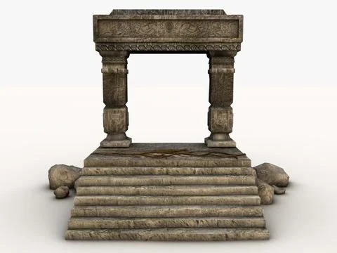 Ancient entrance with stones 3D Model