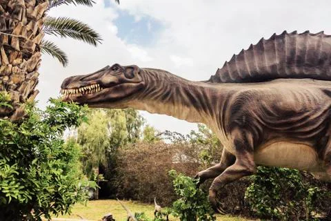 Ancient extinct dinosaur spinosaurus Stock Photos