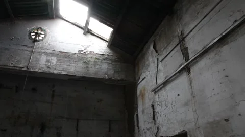 Ancient factory skylight Stock Footage 115110338