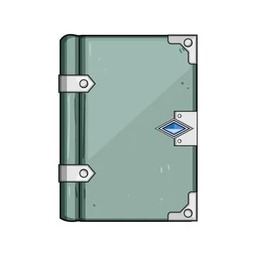 Ancient fantasy magic spell book object illustration Stock Illustration