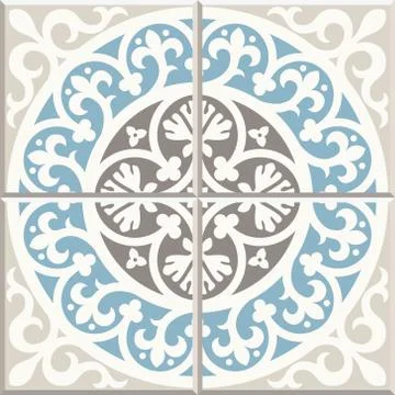 Ancient floor ceramic tiles Stock Illustration