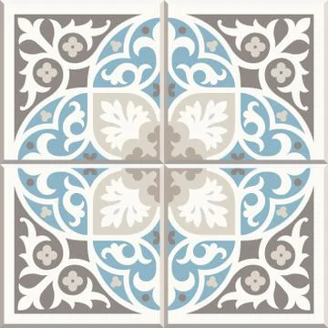Ancient floor ceramic tiles Stock Illustration
