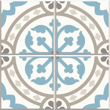 Ancient floor ceramic tiles Stock Illustration