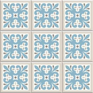 Ancient floor ceramic tiles Illustrazione stock