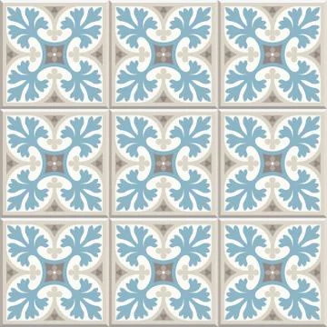 Ancient floor ceramic tiles Stock Illustration