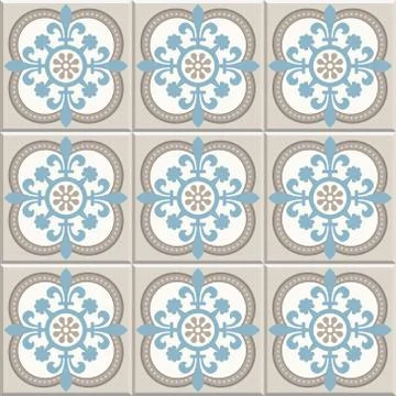 Ancient floor ceramic tiles Stock Illustration